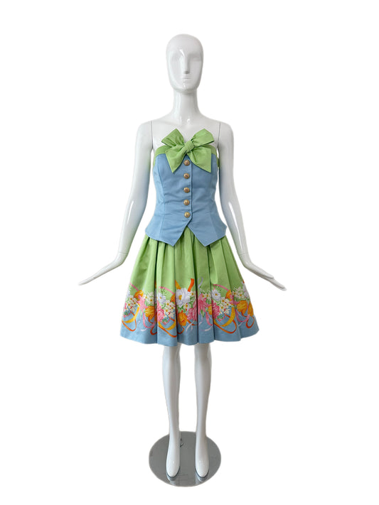 ESCADA COUTURE Vintage 1993 Colorful Cupcake Mini Dress