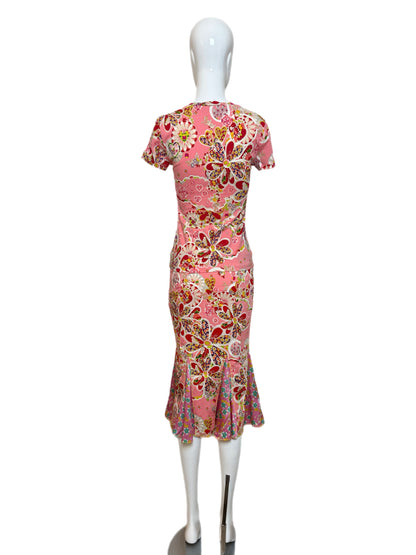 JOHN GALLIANO 2006 Vintage Pink Floral Skirt Set