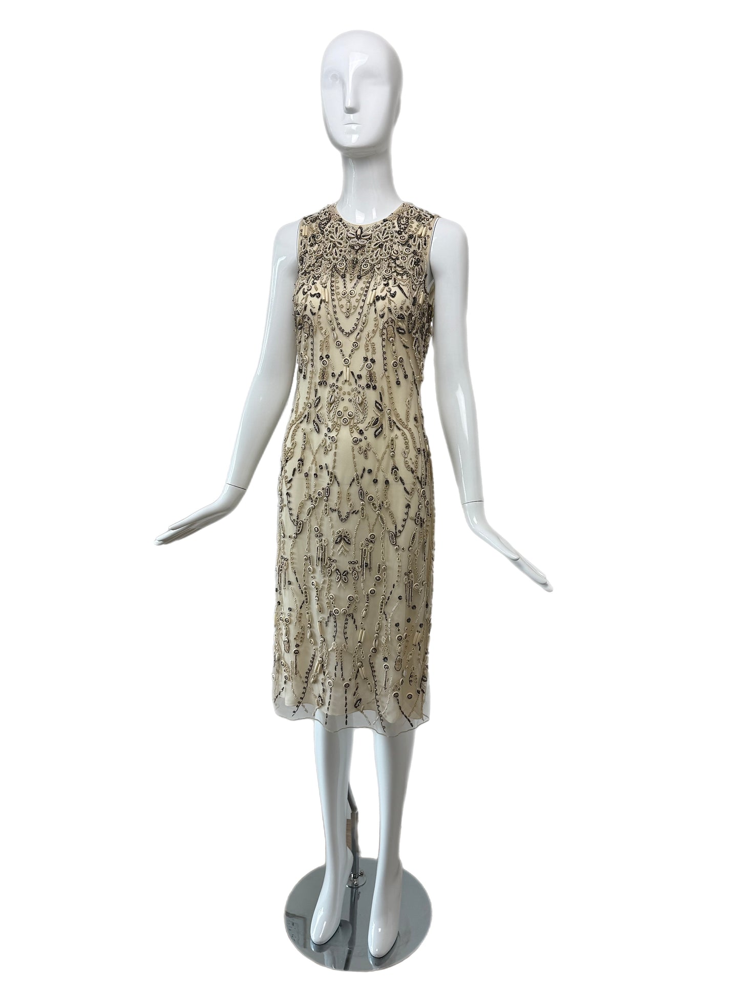 RALPH LAUREN Collection Purple Label 2015 Runway Heavily Encrusted Dress