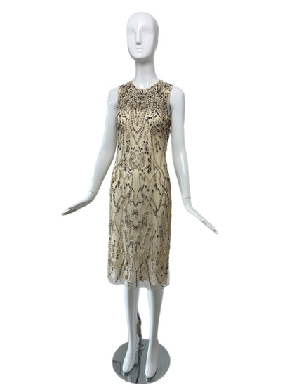 RALPH LAUREN Collection Purple Label 2015 Runway Heavily Encrusted Dress