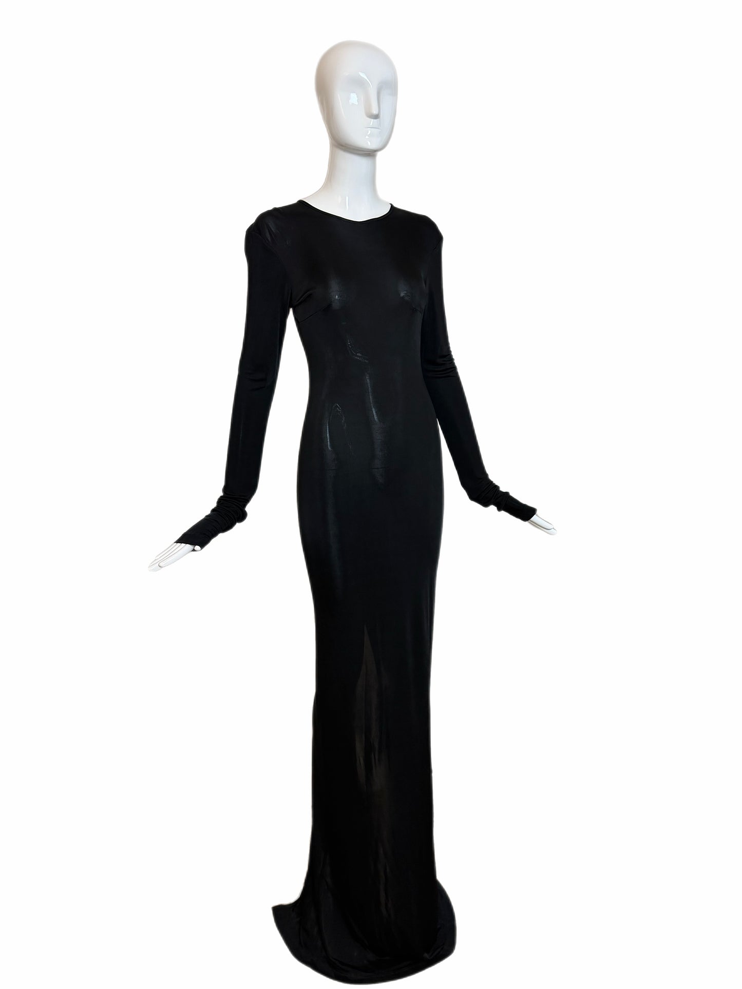 GUCCI by TOM FORD 2002 Vintage Slinky Body Hugging Extra Long Gown