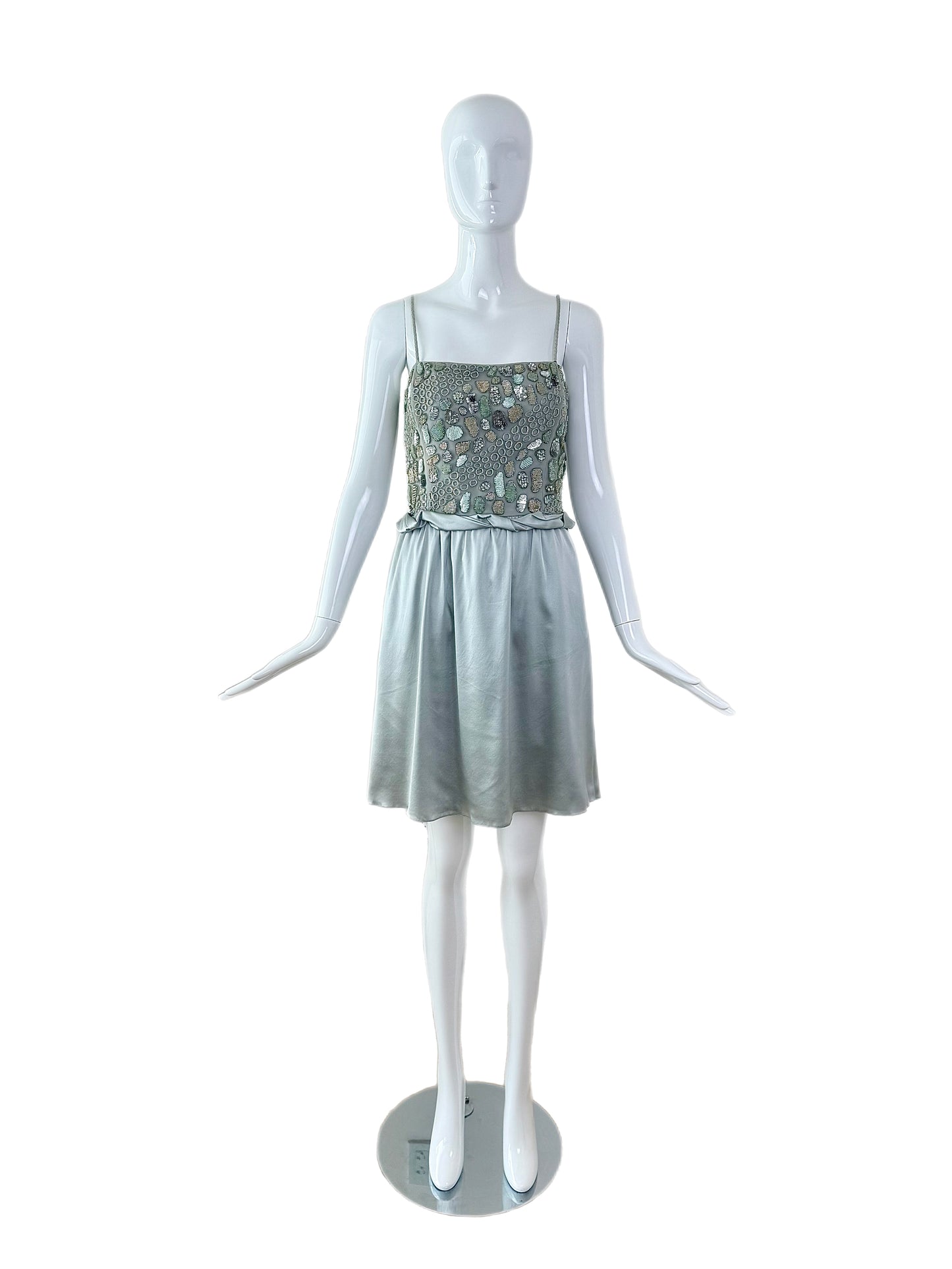 EMPORIO ARMANI 2008 Vintage Runway Silk Embellished Dress
