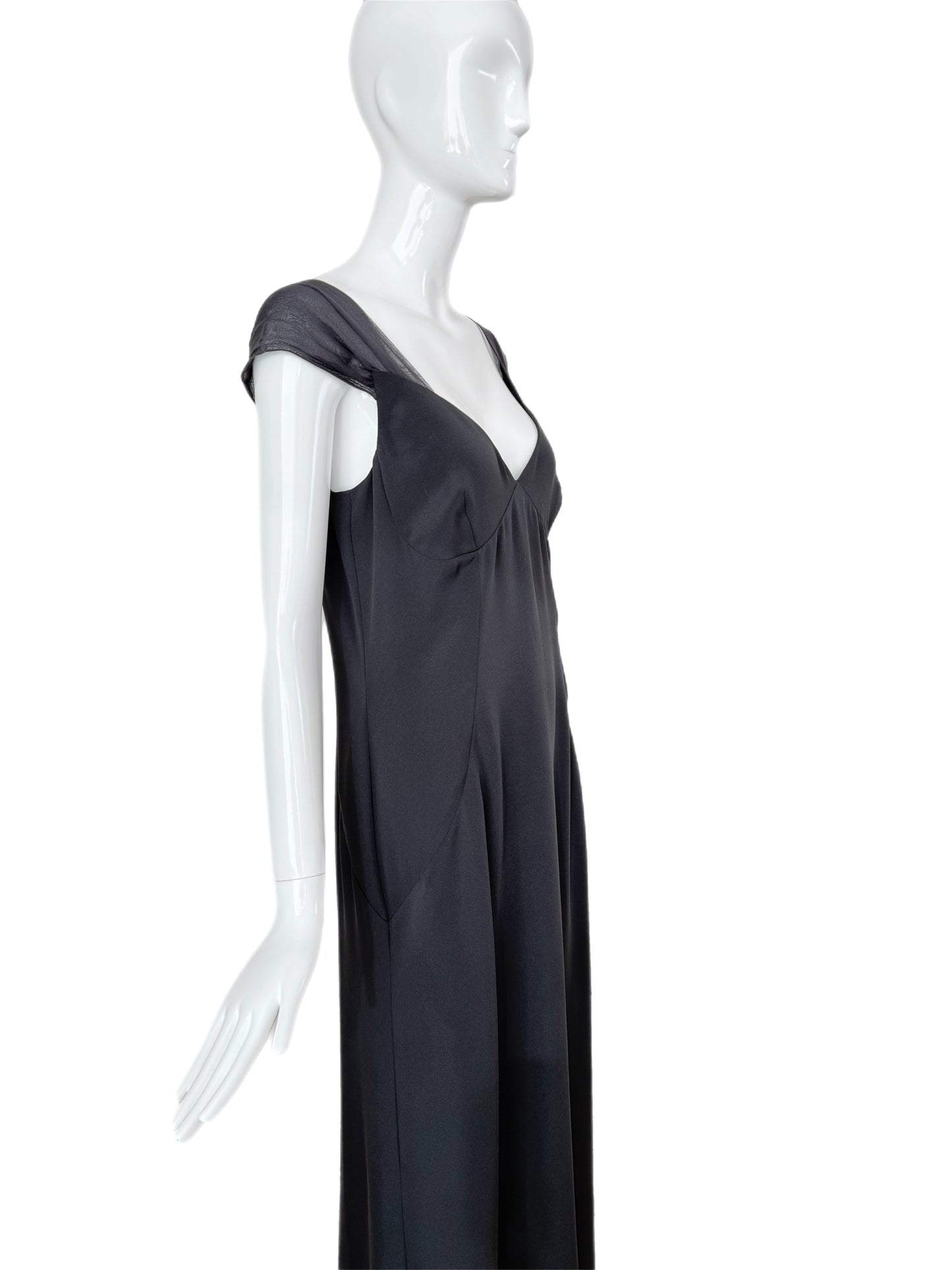 VALENTINO Vintage Black Evening Gown
