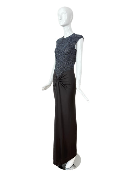 RANDOLPH DUKE 2000 Vintage Runway Beaded Evening Gown