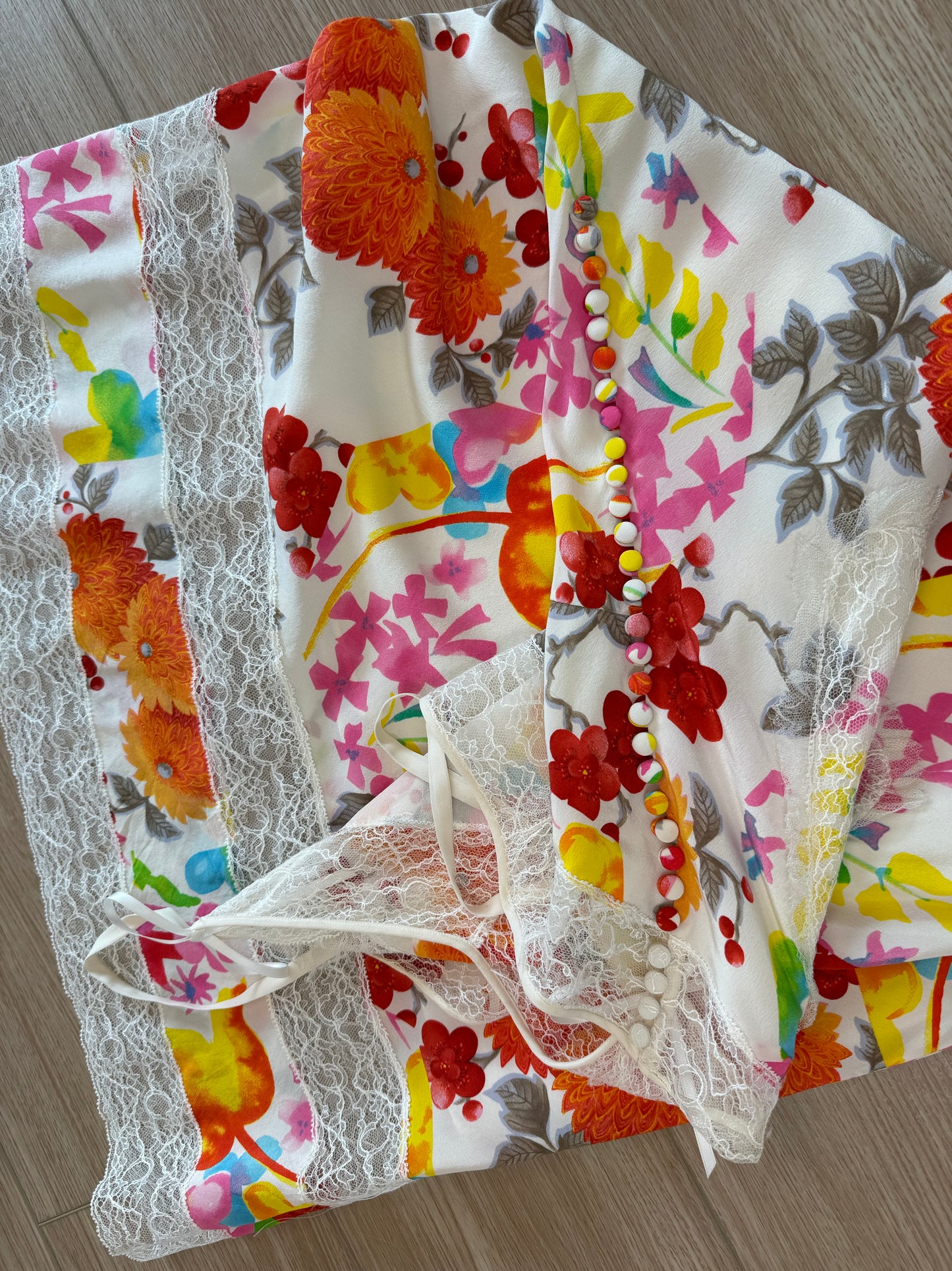 DIOR by JOHN GALLIANO 2006 Vintage Silk Lace Floral Midi Dress