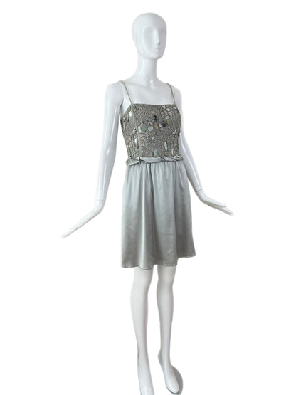 EMPORIO ARMANI 2008 Vintage Runway Silk Embellished Dress