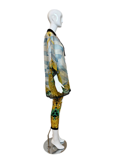 DIOR by GIANFRANCO FERRE 1993 Vintage Silk Beaded Sequin 2 Piece Ensemble