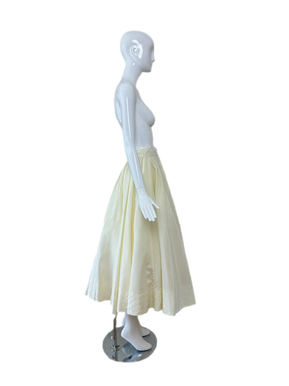 LES HABITUDES 90's Vintage Ivory Voluminous Long Skirt