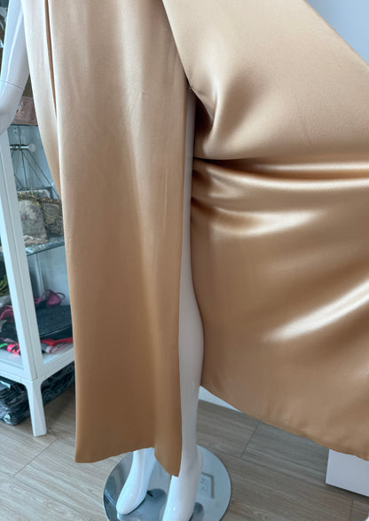 GIANNI VERSACE 90's Vintage Silk Champagne Gold Evening Gown