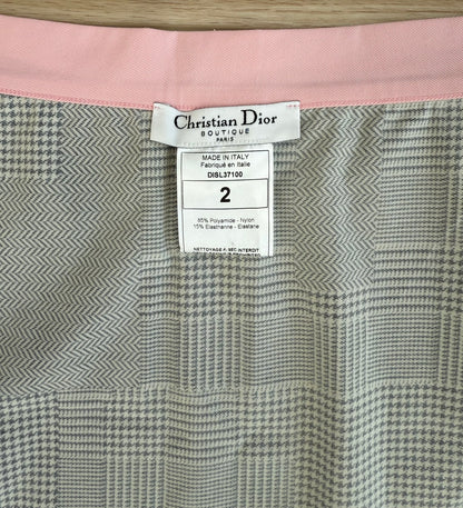 DIOR by JOHN GALLIANO c.'02 Vintage Houndstooth Gingham Cover-Up