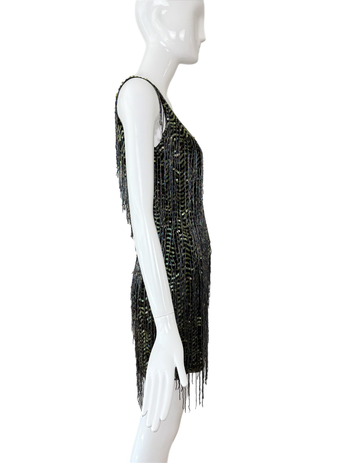 KATHARINE HAMNETT 1996 Vintage Runway Heavily Beaded Dress