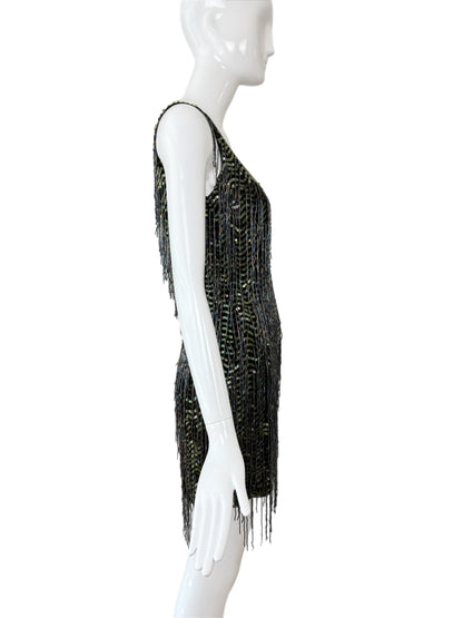 KATHARINE HAMNETT 1996 Vintage Runway Heavily Beaded Dress
