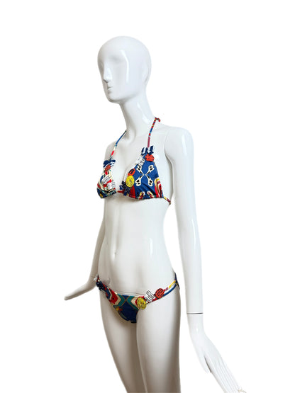 JOHN GALLIANO 2000's Vintage 2 Piece Bikini Bathing Suit