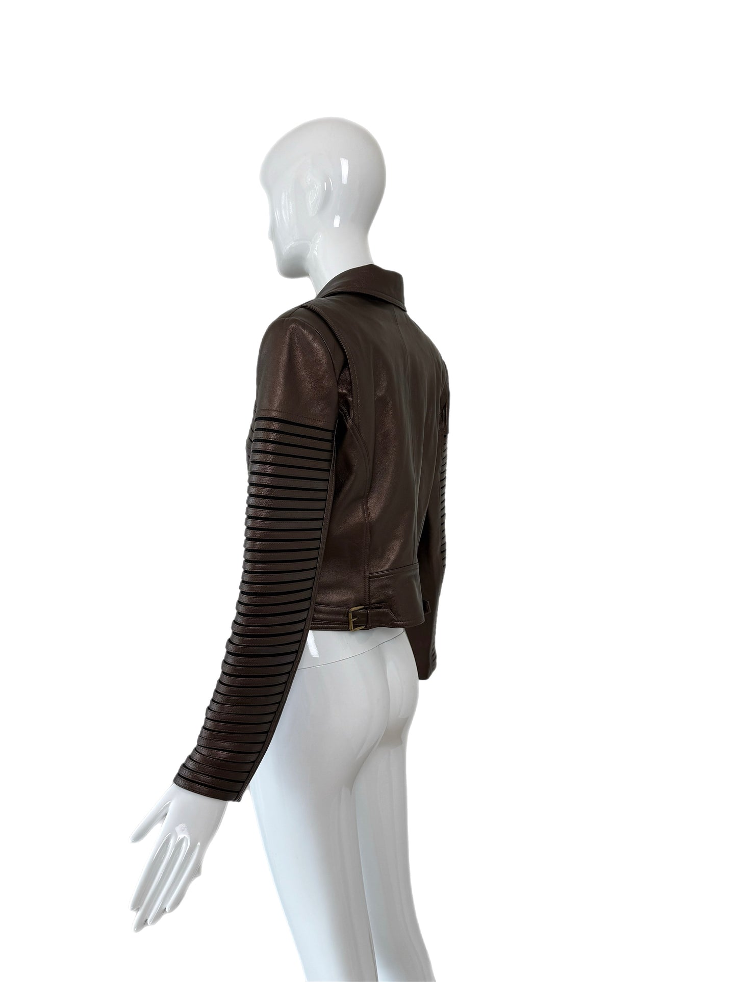 JITROIS Vintage Bronze Brown Leather Massai Jacket