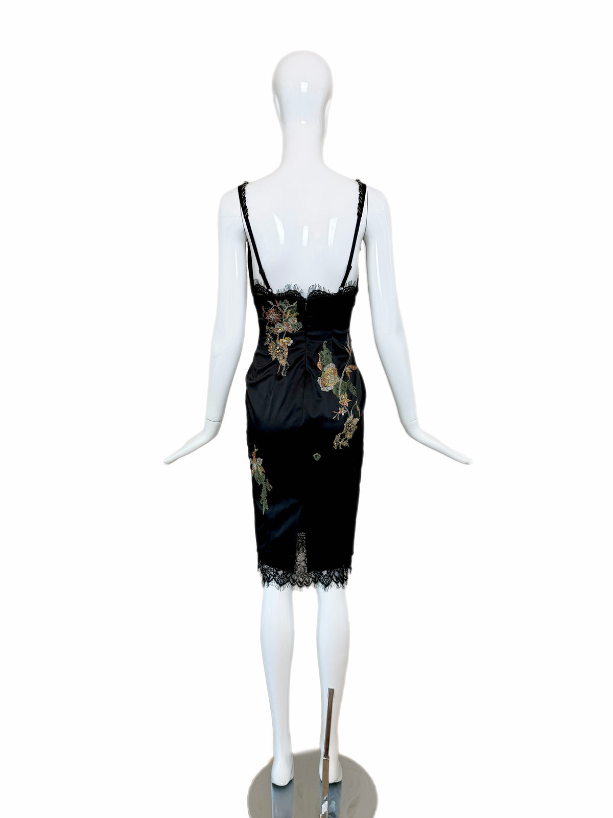 Julian Joyce by Mandalay Vintage Y2K Black Lace Embellished Cocktail Dress
