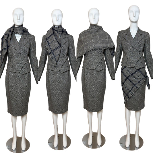 GIANFRANCO FERRE 90's Vintage 3 Piece Skirt Suit Set Ensemble