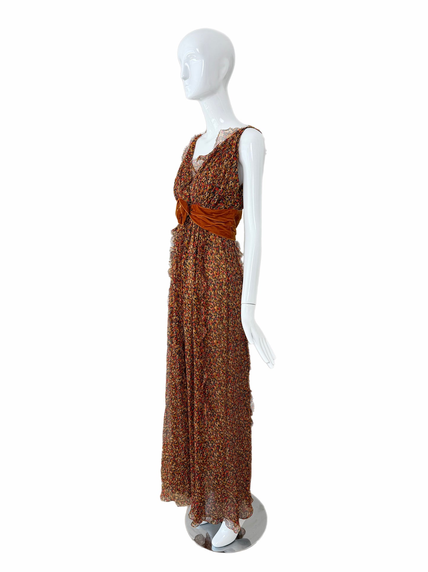 OSCAR DE LA RENTA 2006 Vintage Silk Chiffon Gown