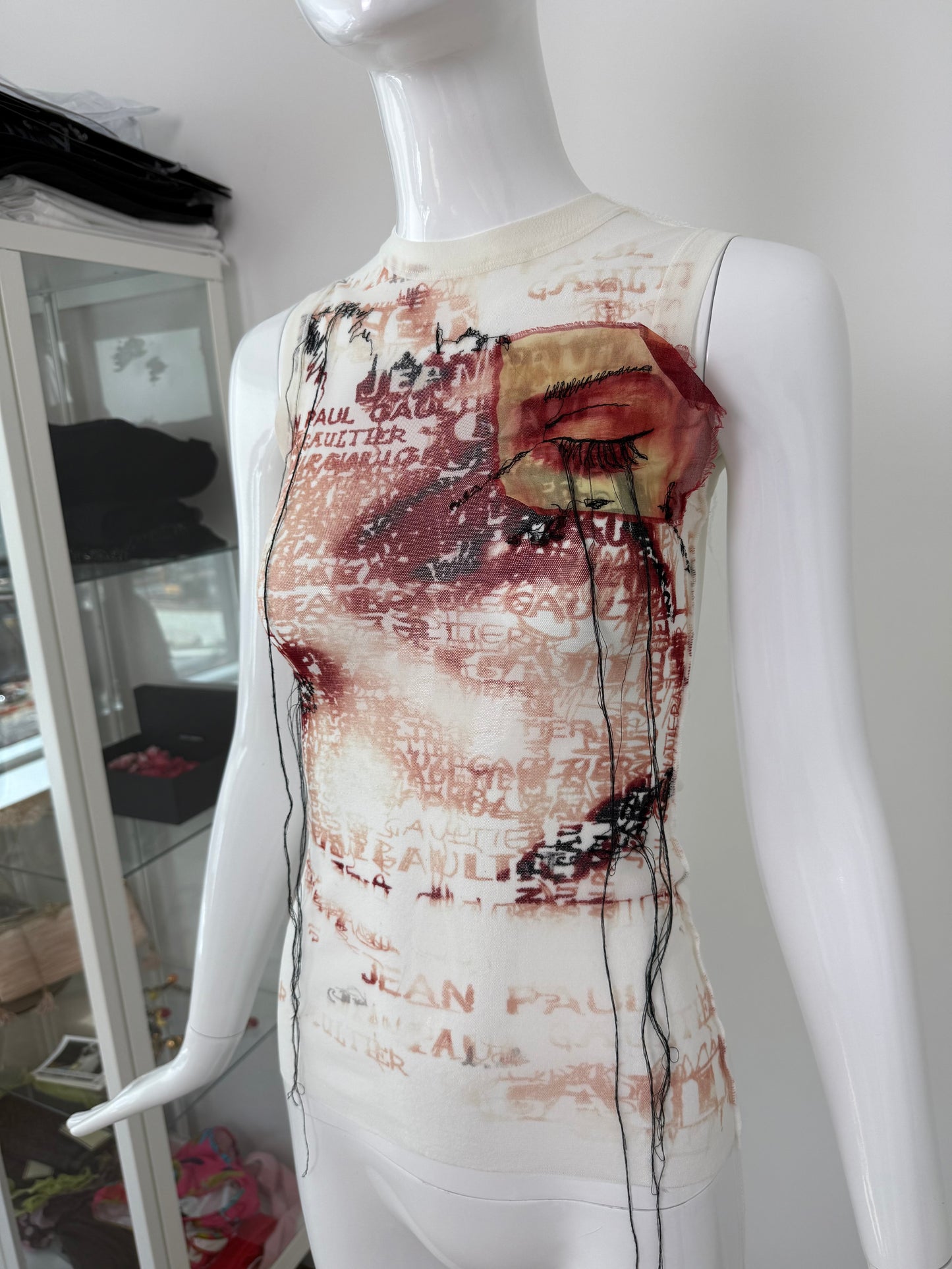 JEAN PAUL GAULTIER 2002 Vintage Mesh Tank Top
