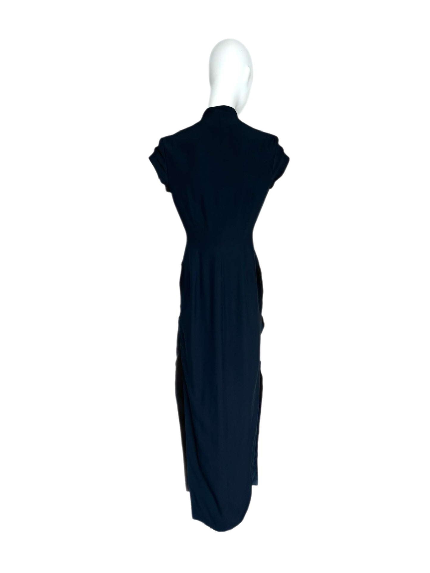 RICHARD TYLER Vintage Navy Long Dress w. Slits