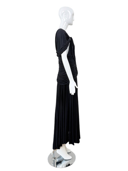 JEAN PAUL GAULTIER Vintage Black Ruched Evening Gown