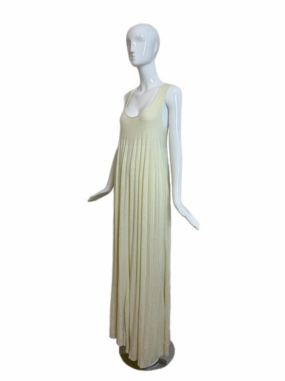 CALVIN KLEIN COLLECTION 2015 Light Yellow Super Soft Maxi Dress