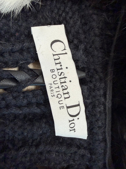 DIOR by JOHN GALLIANO (USA ONLY) Vintage Black & White Fur Knitwear
