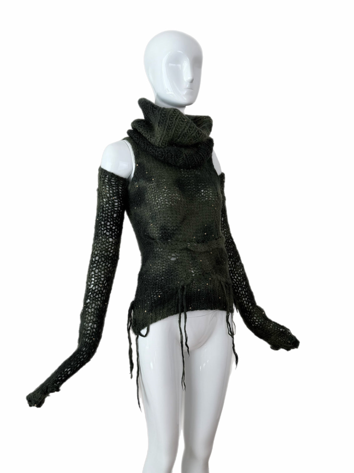 JUNYA WANTANABE COMME DES GARCONS 2006 Vintage Runway Style Grunge 3 Piece Sweater