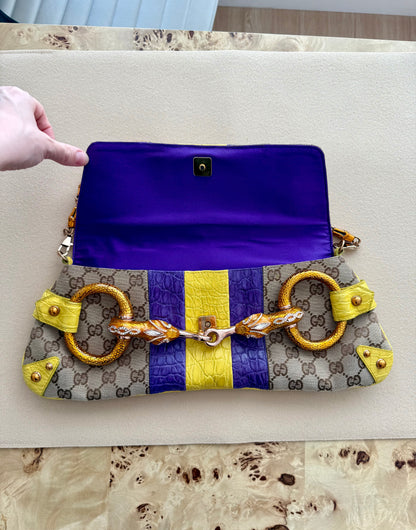GUCCI by TOM FORD 2004 XL Vintage Runway Ad Campaign Horsebit Chain Bag