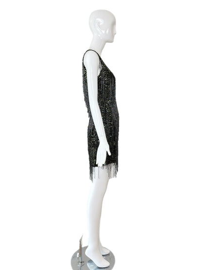 KATHARINE HAMNETT 1996 Vintage Runway Heavily Beaded Dress