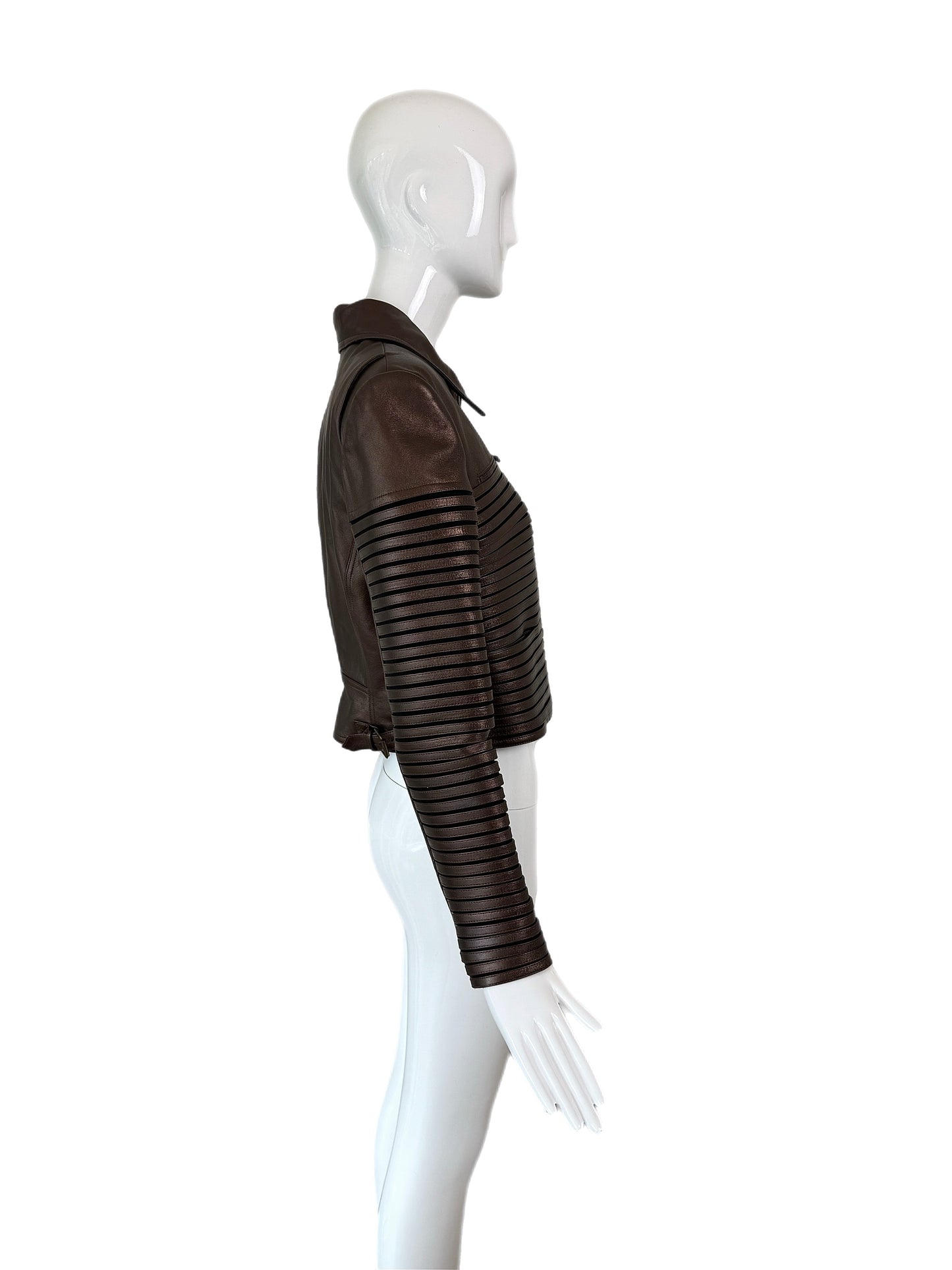 JITROIS Vintage Bronze Brown Leather Massai Jacket