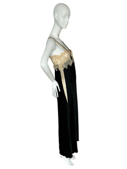 ZANDRA RHODES 1978 Vintage Runway Lingerie Gown