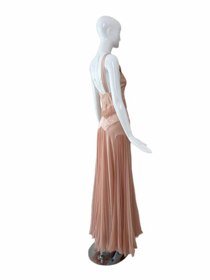 DIOR by JOHN GALLIANO 2003 Vintage Ballet Slipper Pink Silk Gown