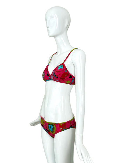 GUCCI by TOM FORD 1999 Vintage Floral Runway Print 2 Piece Bikini Bathing Suit