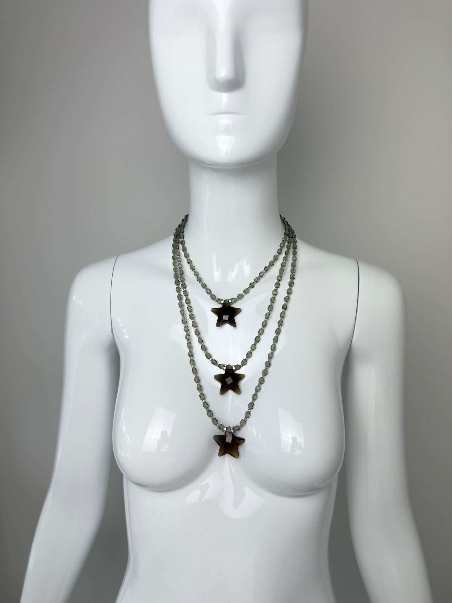 GIORGIO ARMANI 2005 Vintage Runway Star Layered Necklace