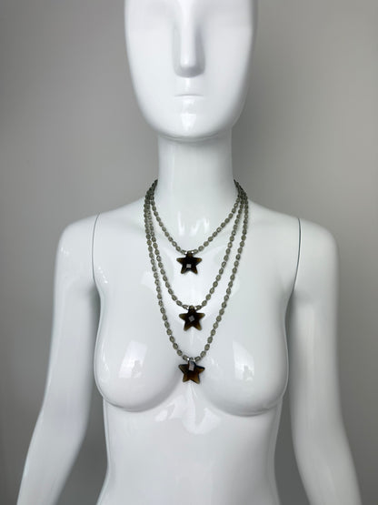 GIORGIO ARMANI 2005 Vintage Runway Star Layered Necklace