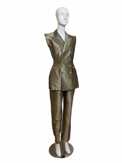 JEAN PAUL GAULTIER 90's Vintage Silk Double Breasted Pantsuit