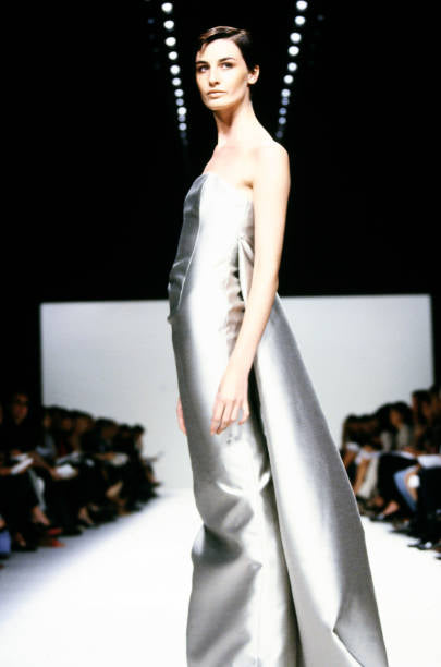 RANDOLPH DUKE 2000 Vintage Runway Silver Ball Gown