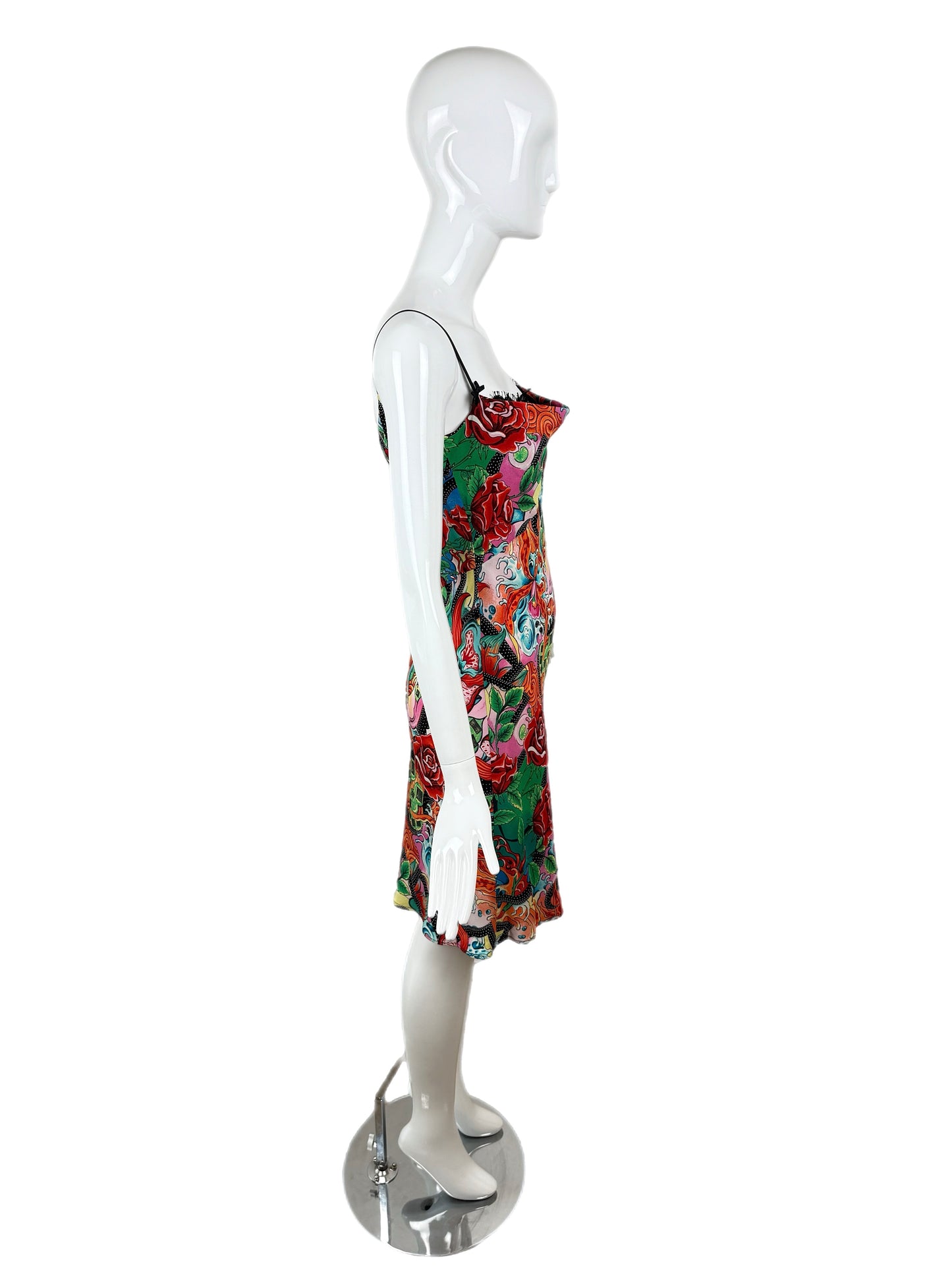 ESCADA Y2K Vintage Silk Colorful Slip Dress