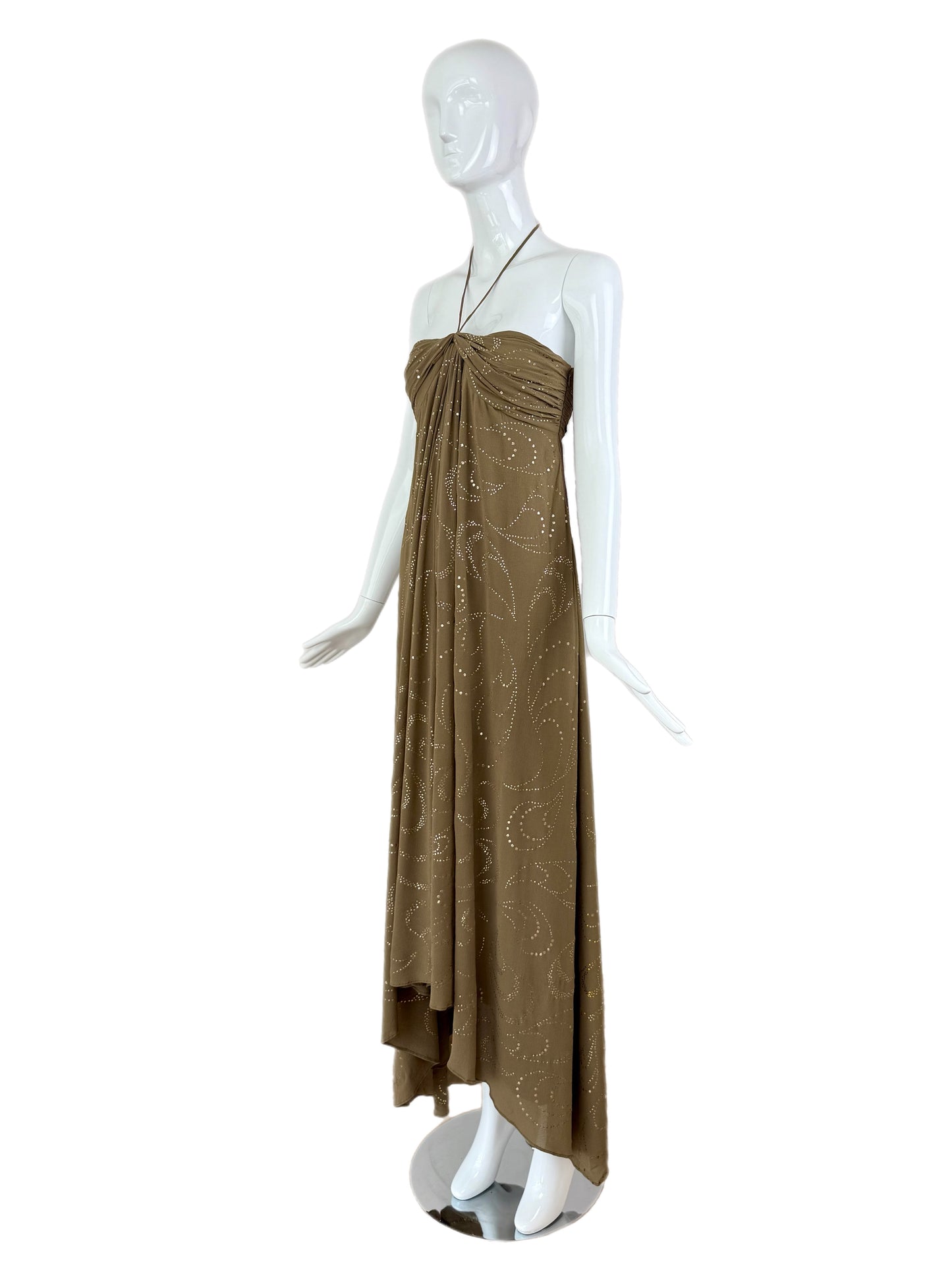 CELINE by MICHAEL KORS 2003 Vintage Runway Silk Maxi Dress