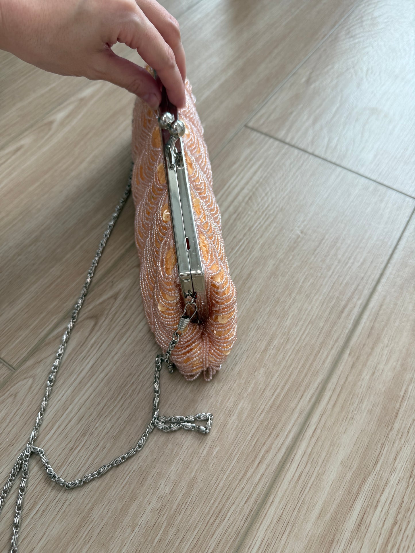 RANDOLPH DUKE Y2K Vintage Pink + Orange Beaded Bag