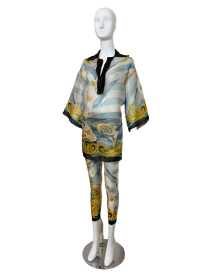 DIOR by GIANFRANCO FERRE 1993 Vintage Silk Beaded Sequin 2 Piece Ensemble