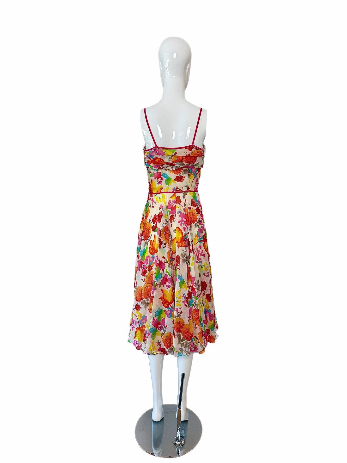 DIOR by JOHN GALLIANO 2006 Vintage Silk Floral Midi Dress