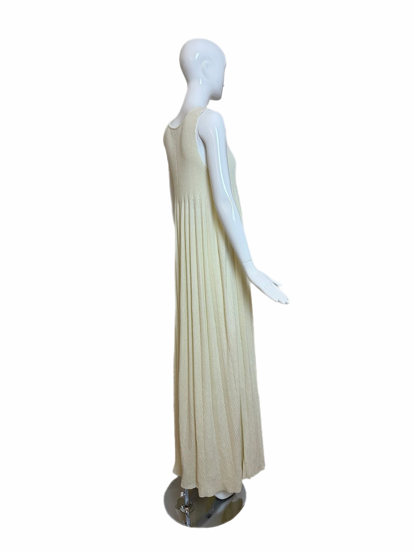 CALVIN KLEIN COLLECTION 2015 Light Yellow Super Soft Maxi Dress