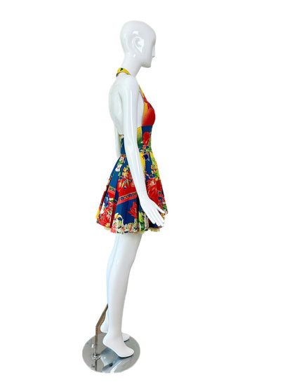 GIANNI VERSACE VERSUS 1993 Vintage Iconic Mini Dress w. Tulle Underlay