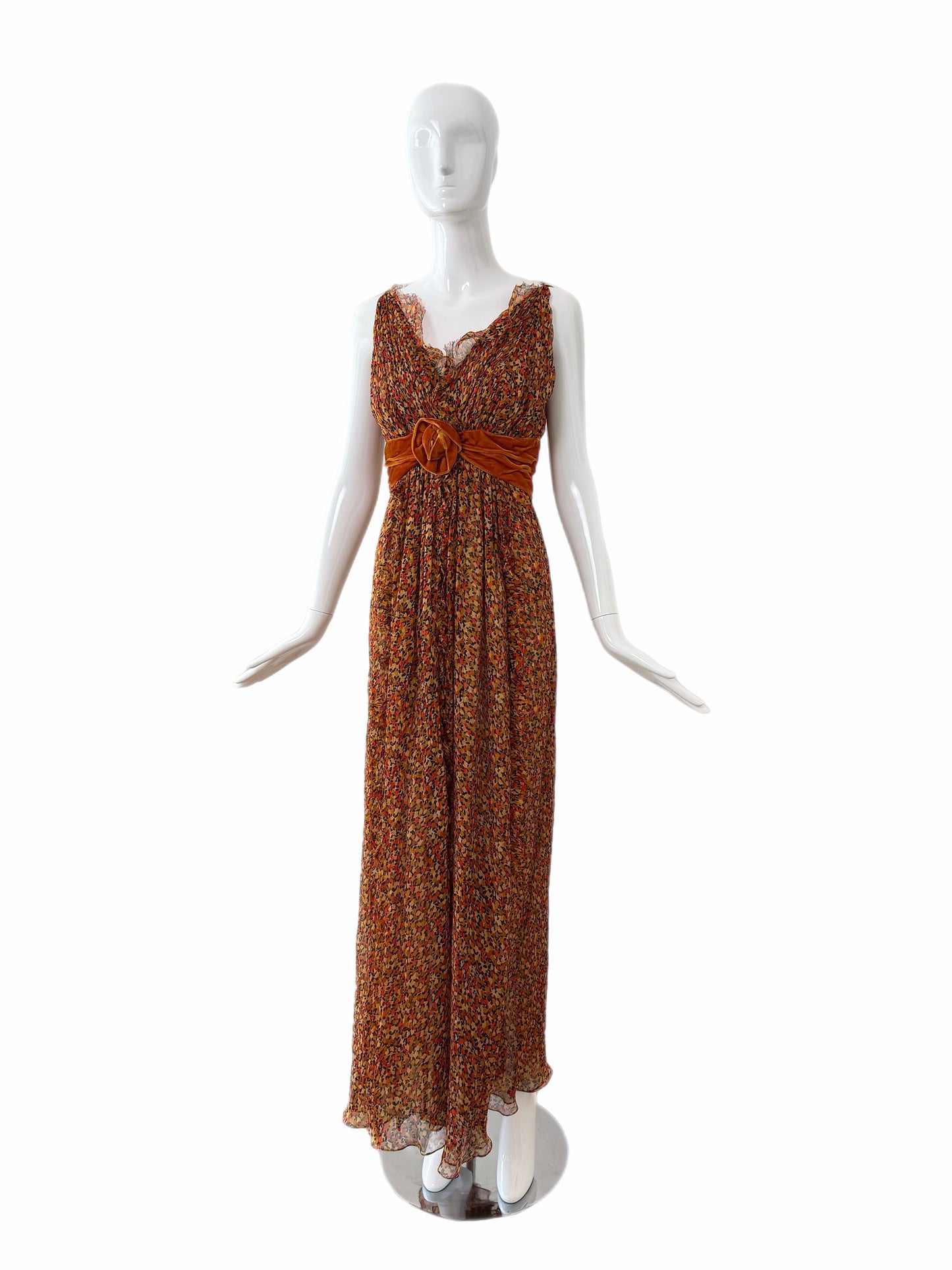OSCAR DE LA RENTA 2006 Vintage Silk Chiffon Gown