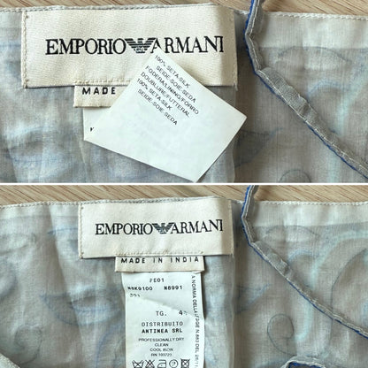 EMPORIO ARMANI 2001 Vintage Runway Silk Embellished Bandeau Top