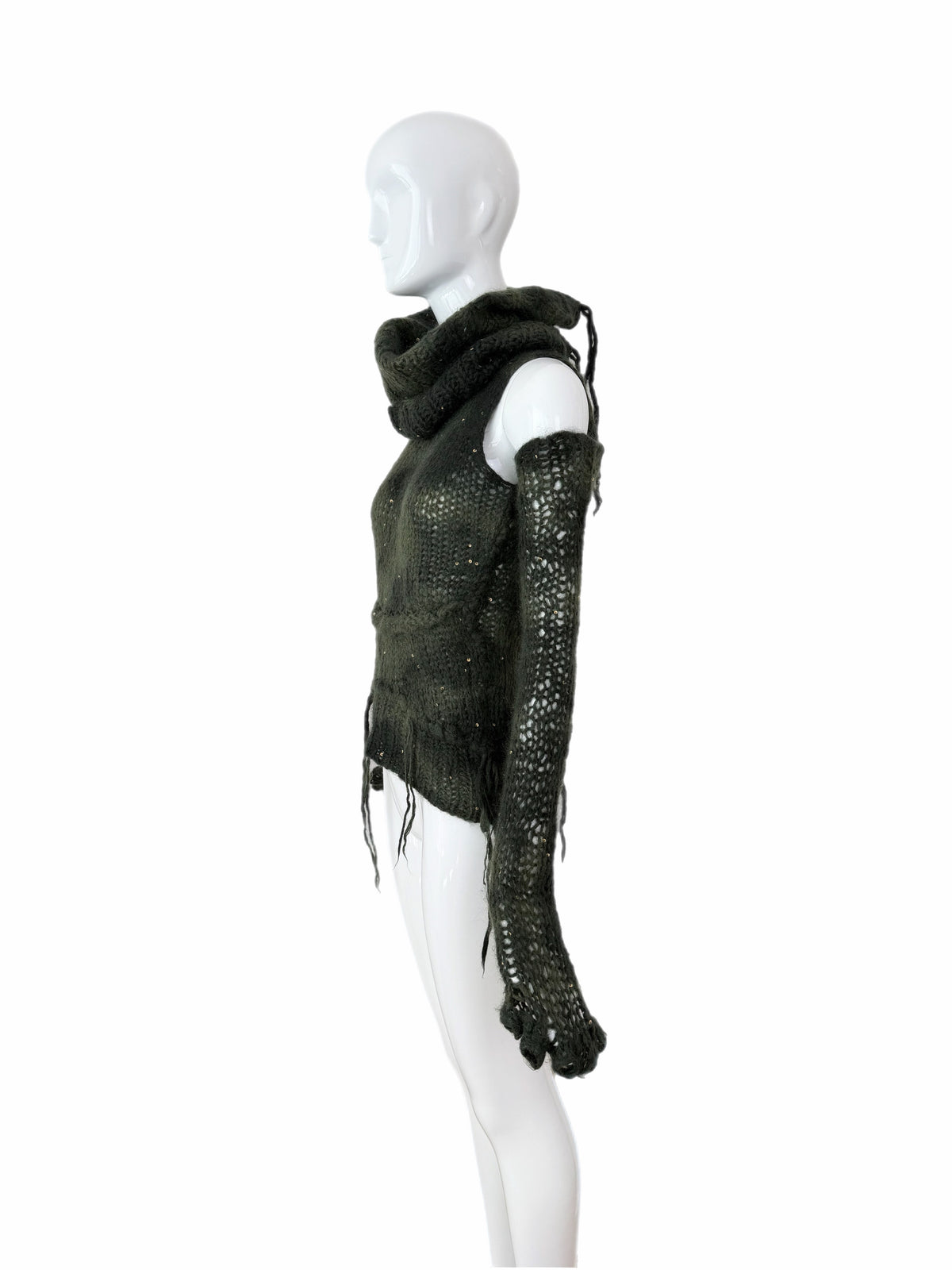 JUNYA WANTANABE COMME DES GARCONS 2006 Vintage Runway Style Grunge 3 Piece Sweater