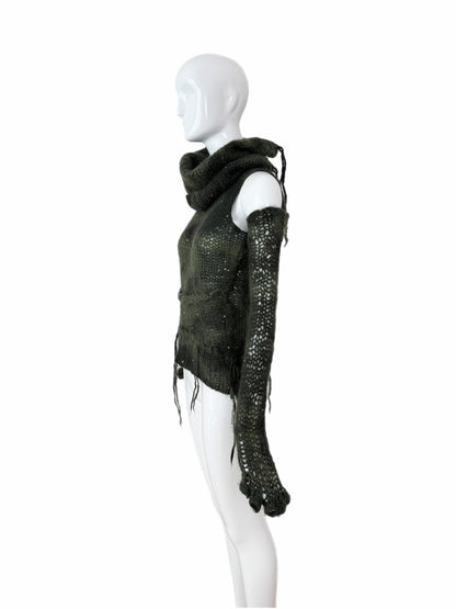 JUNYA WANTANABE COMME DES GARCONS 2006 Vintage Runway Style Grunge 3 Piece Sweater