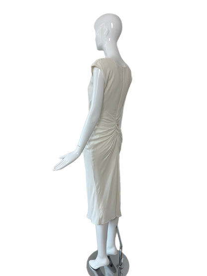 DIOR by JOHN GALLIANO 2008 Vintage Off-White Ruched Grecian Dress
