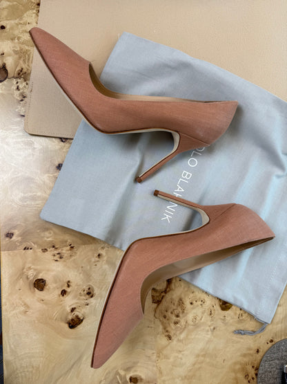 MANOLO BLAHNIK Linen BB 105 Pumps Size 6.5